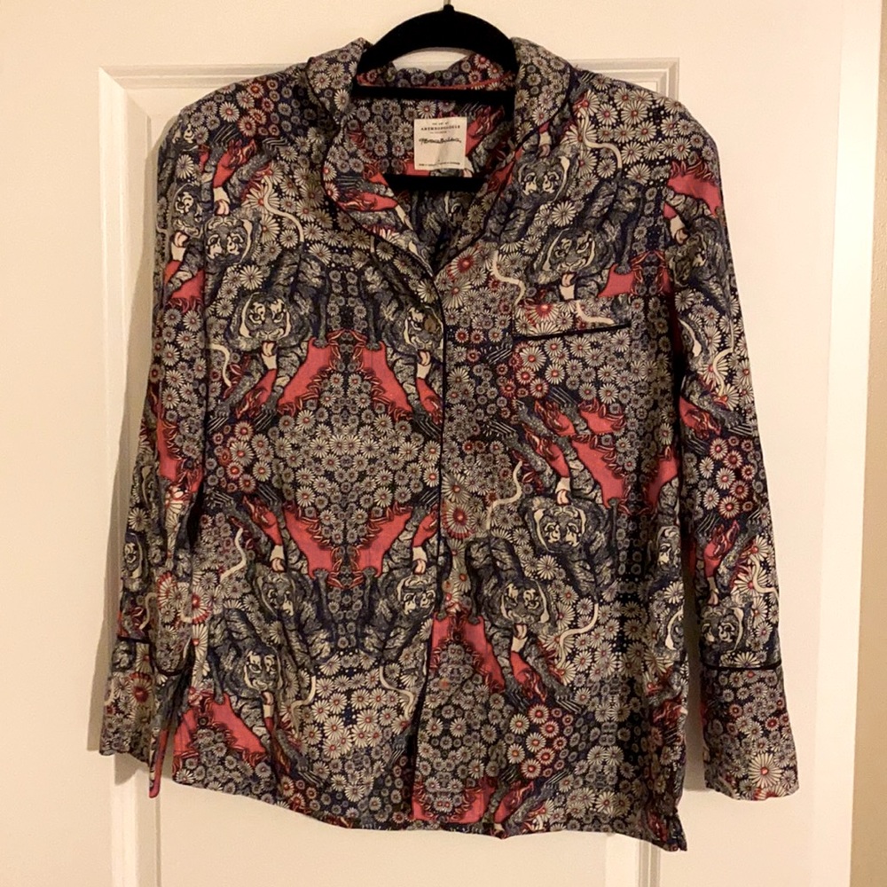 Anthro Pajama Top
